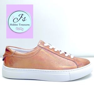 J/SLIDES LACEE Rose Gold Metallic Leather shoes